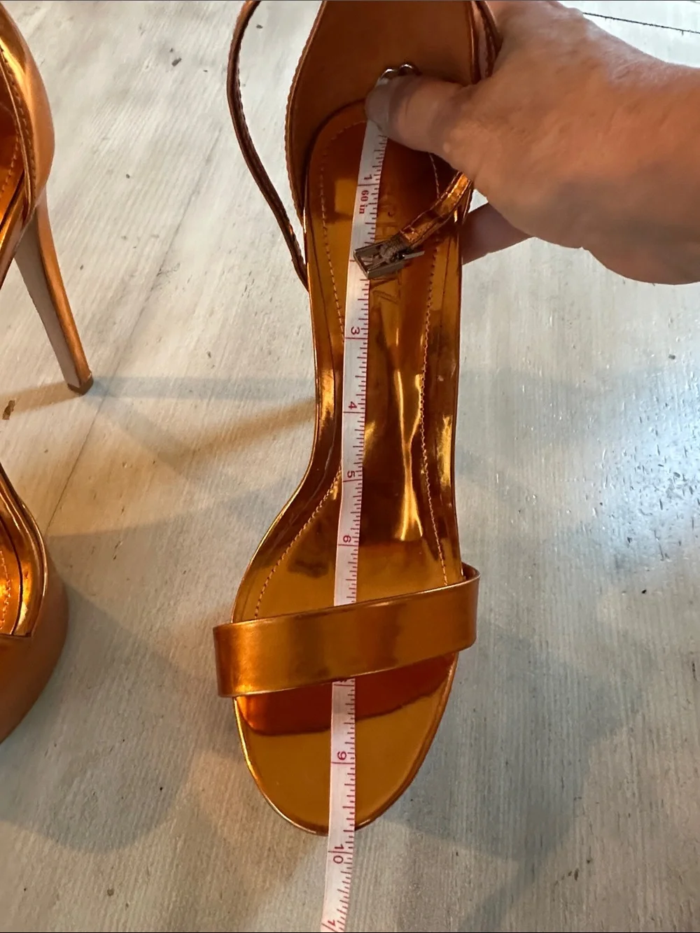 Schutz Bronze Orange Cadey-Lee Platform 6 Inch Heels Women's 8.5